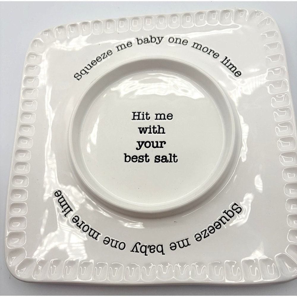 Mud Pie Margarita Lime & Salt Rimmer "Hit Me with Your Best Salt"  8.5" Square